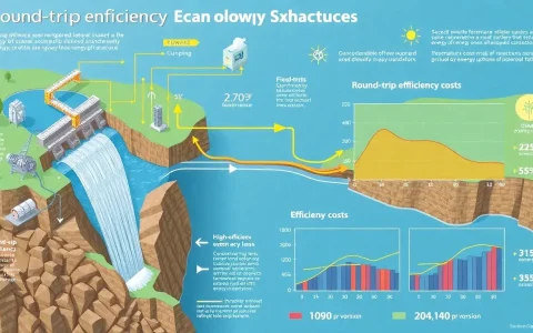 How does the round-trip efficiency impact the overall cost of pumped hydroelectric energy storage