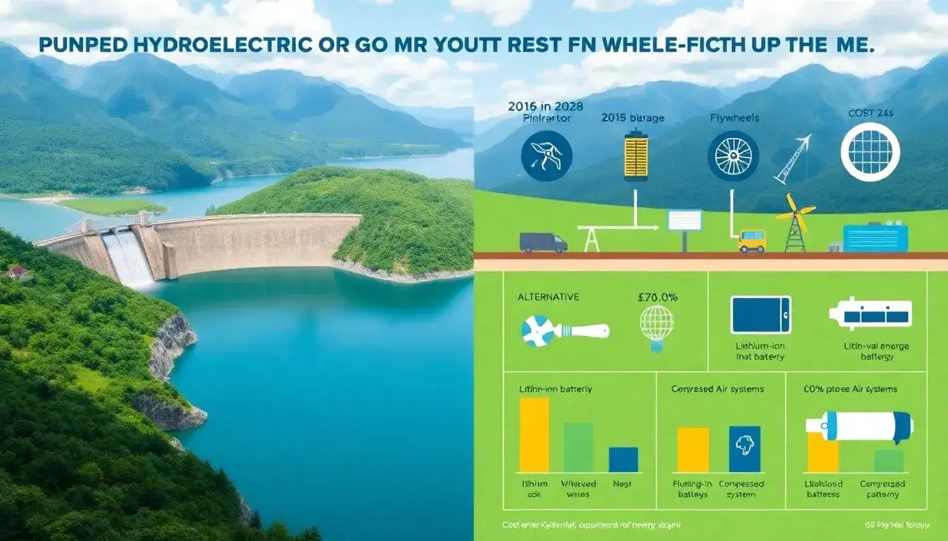How does the cost of pumped hydroelectric energy storage compare to other energy storage technologies