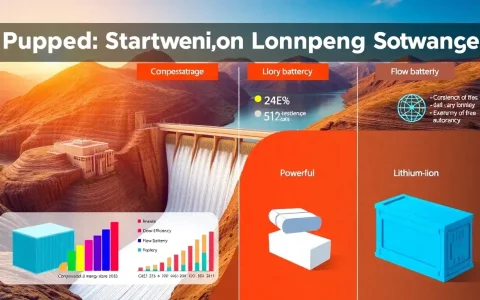 How does the efficiency of pumped storage compare to other long-duration energy storage technologies