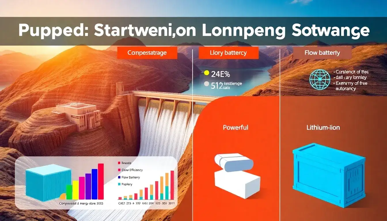 How does the efficiency of pumped storage compare to other long-duration energy storage technologies