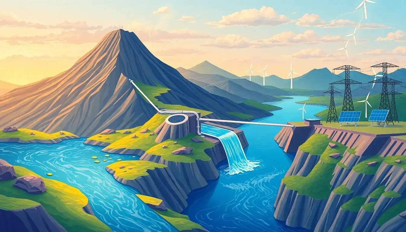 What are the main benefits of using pumped hydroelectric energy storage for grid stability