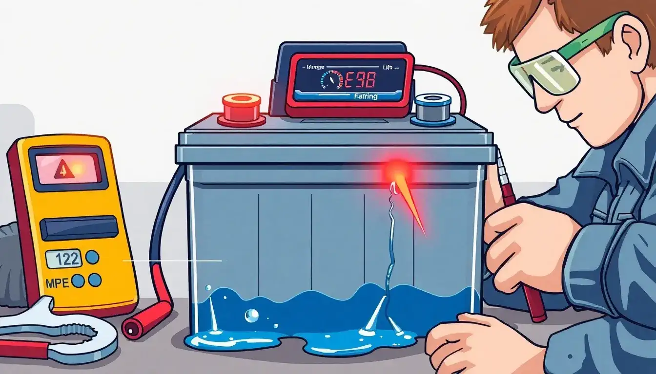 What are the signs that a battery needs professional maintenance