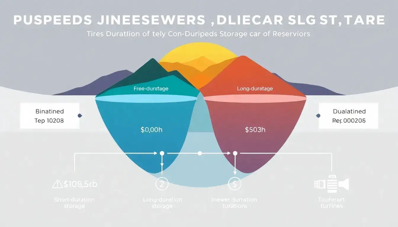 How does the duration of energy storage impact the cost of reservoirs in PSH projects