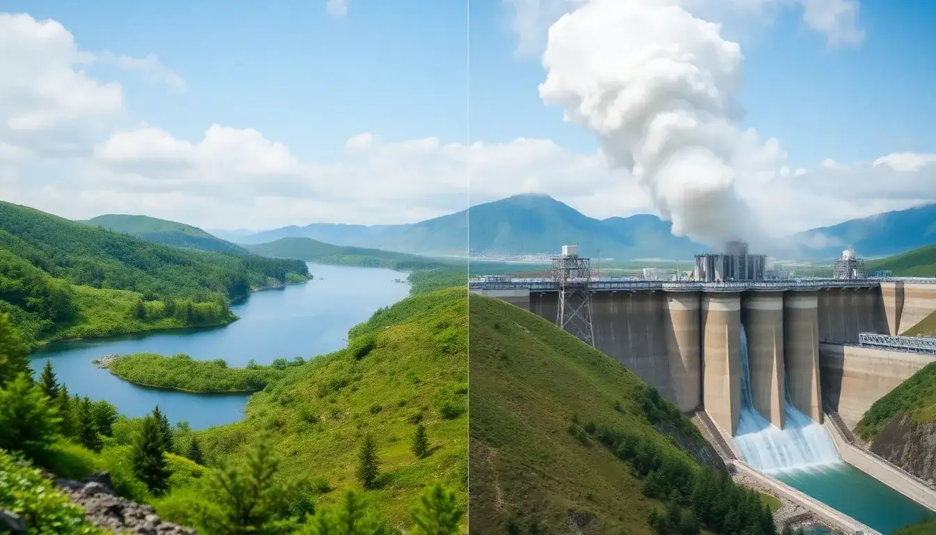 How does the size of a reservoir affect the greenhouse gas emissions from pumped hydroelectric systems