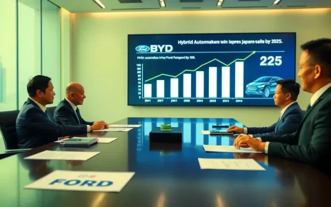 Ford and BYD Discuss Hybrid Battery Partnership as Chinese Automakers Set to Surpass Japan in Global Sales by 2025