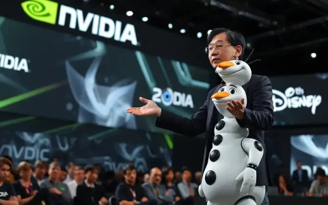 NVIDIA's Jensen Huang Unveils AI Robot Olaf at GTC 2026 in Collaboration with Disney