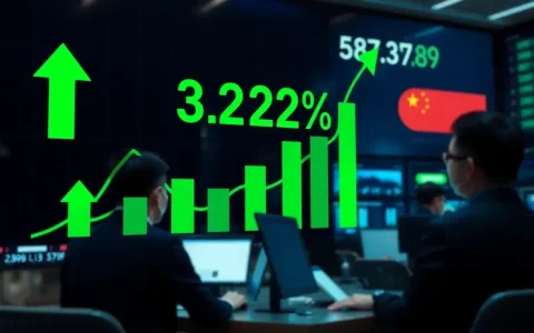 Market Update: Index Rises 3.22% with Trading Volume at 587.39 Billion Yuan